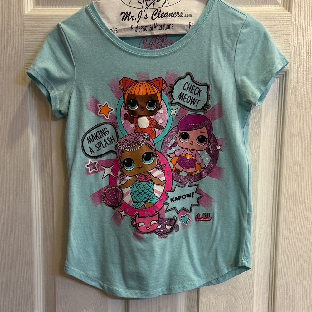 L.O.L. Surprise! Aqua Tee with Fun Characters